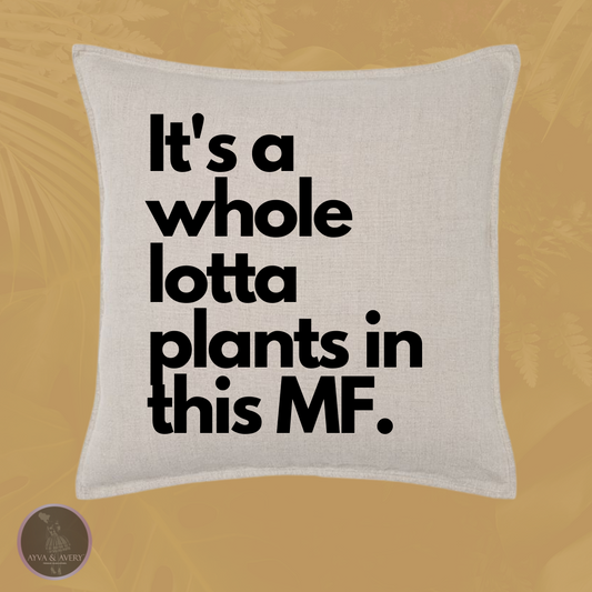 Plant love throw pillow