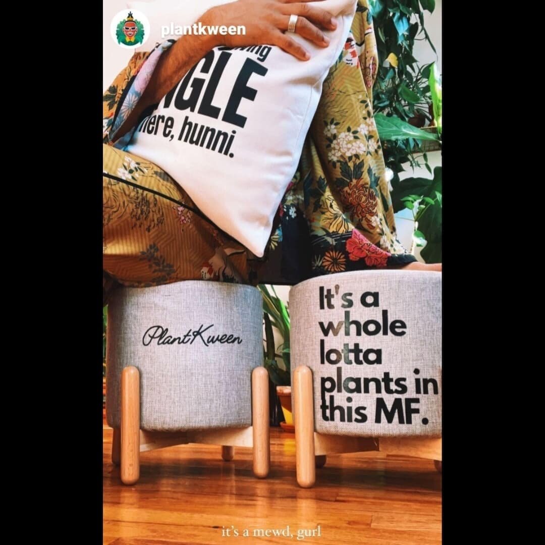 Black Love grows here Plant Stool
