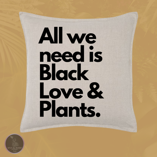 Plant love throw pillow