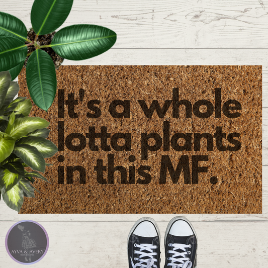 It's a whole lotta plants in this MF coir doormat